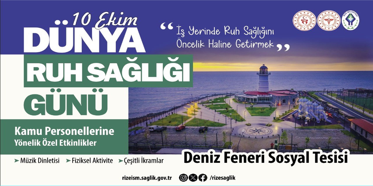 Rize'de 10 Ekim Dünya Ruh Sağlığı Günü Etkinliği Yapılacak