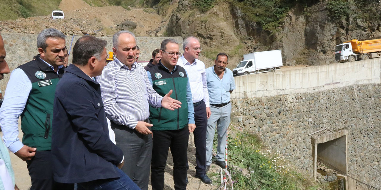 Rize'de İçme Suyu Gölet Projesinde Çalışmalar Devam Ediyor