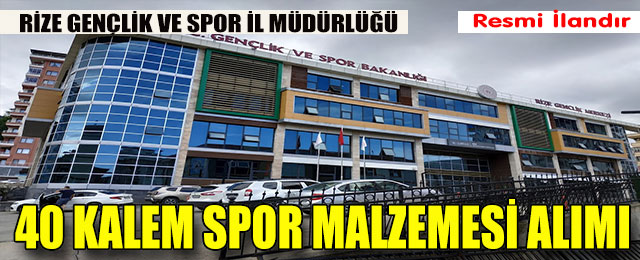 40 Kalem Spor Malzemesi Alımı