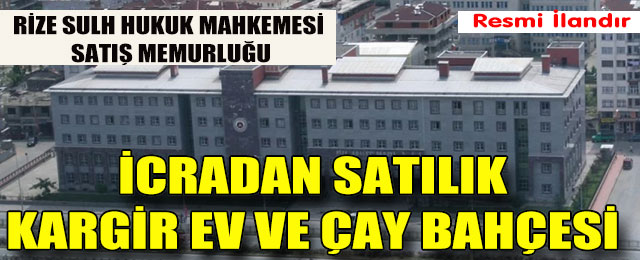 İcradan Satılık Kargir Ev ve Çay Bahçesi