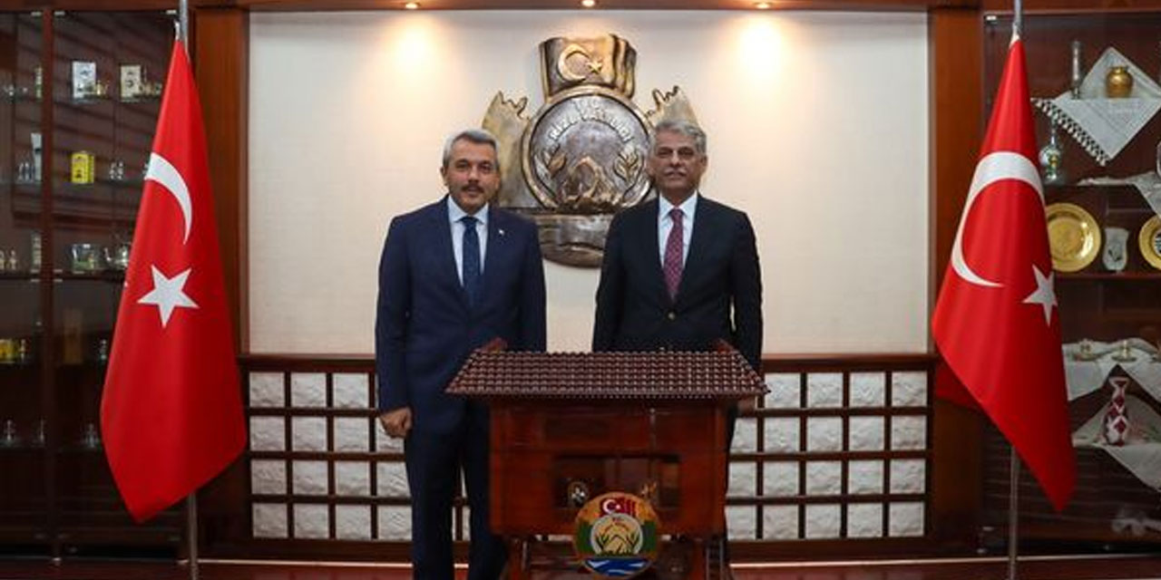 Rize'ye Gelen Bakan Yardımcısı Alpaslan, Vali Baydaş ile Bir Araya Geldi