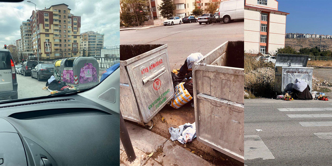 Çöpten Yiyecek Topluyor Gibi Davranıp Dilenen Kadın Gözaltına Alındı