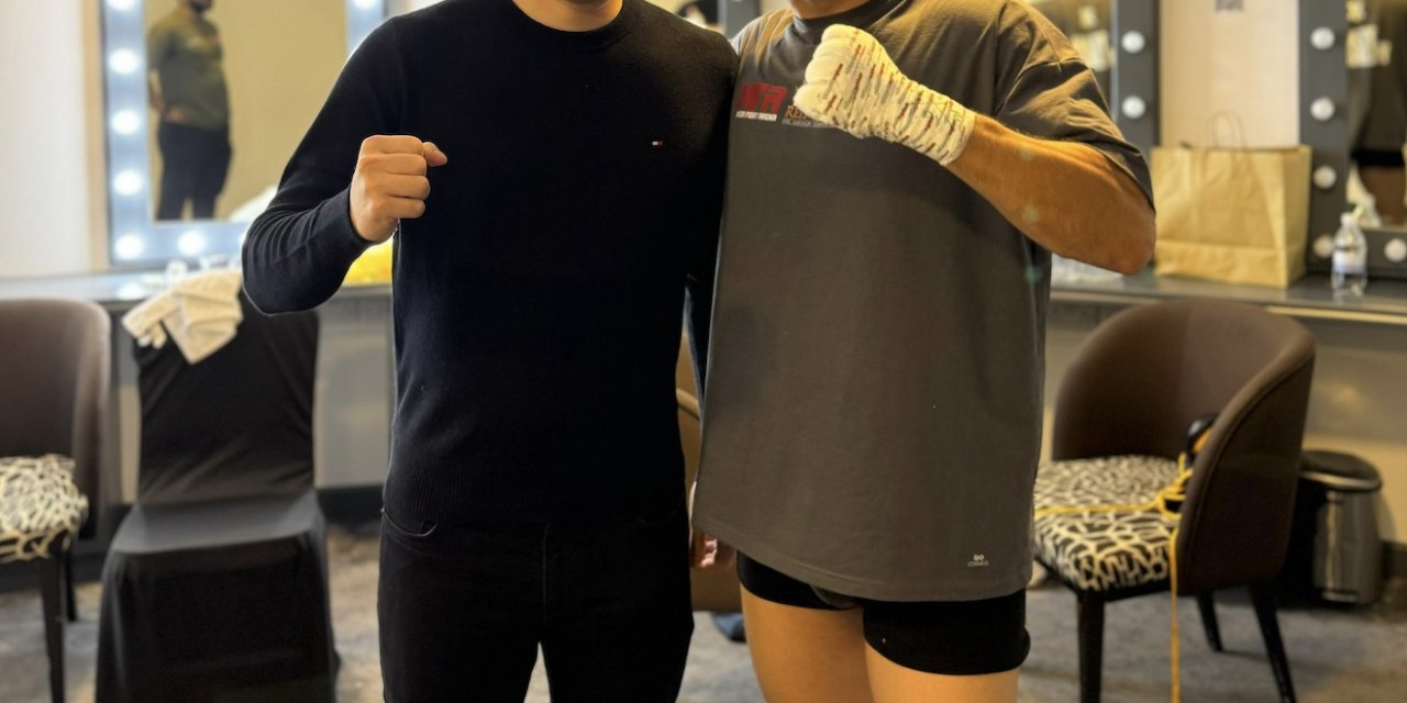 TEF Başkanı Mert Şener'den milli boksör Avni Yıldırım'a tebrik ziyareti