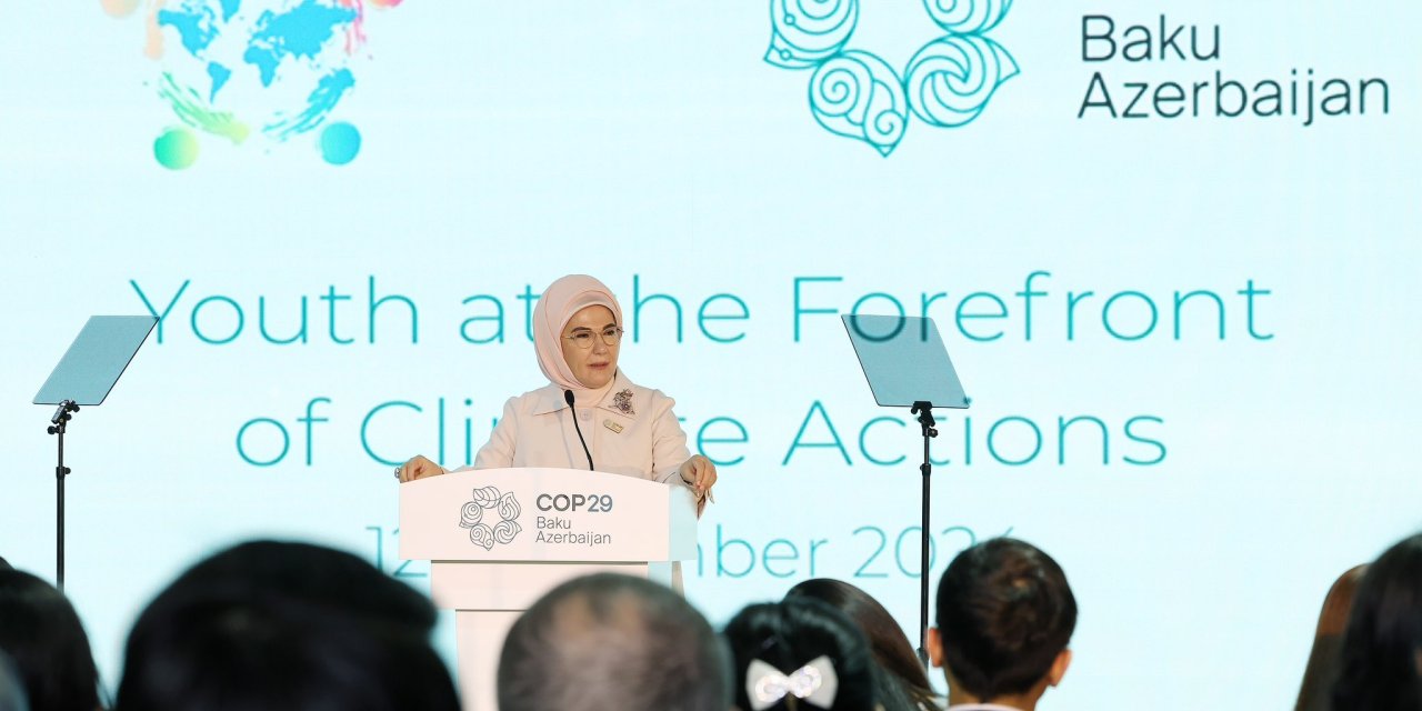 Emine Erdoğan, Cop29'da İklim Gönüllüsü Gençlerle Bir Araya Geldi