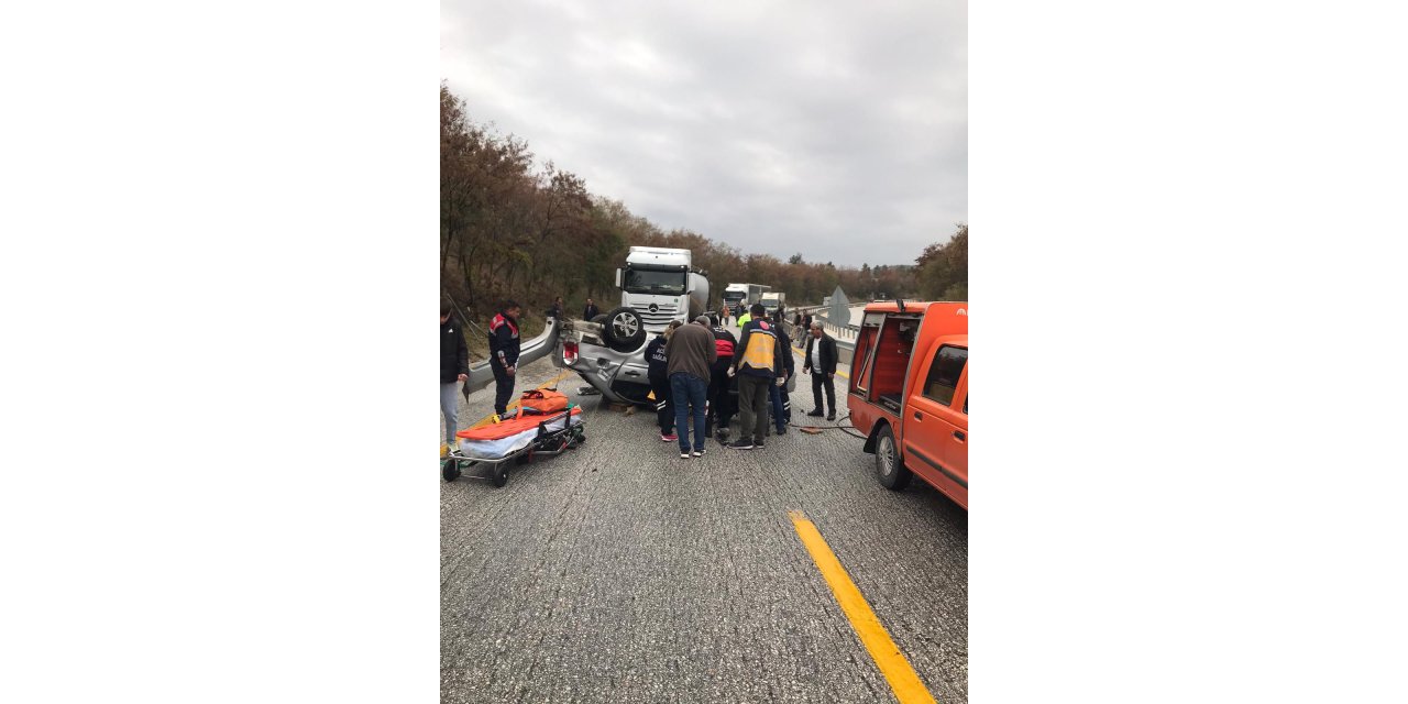 Çankırı’da takla atan otomobildeki 2 kişi yaralandı