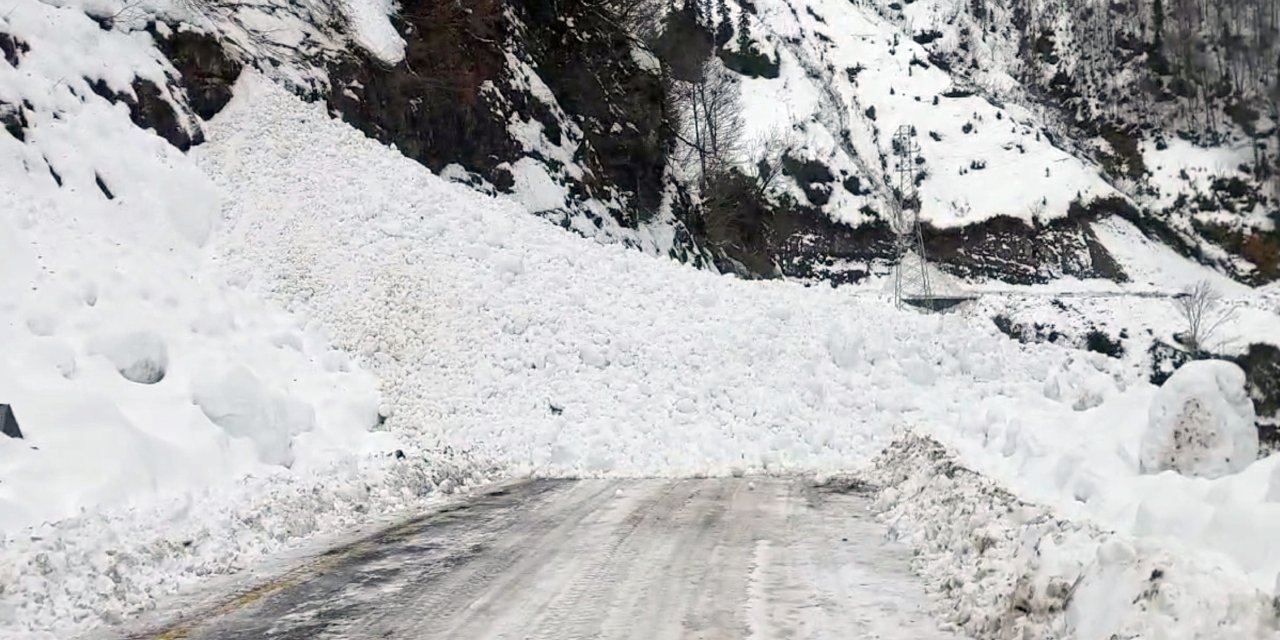 Artvin'de 6 köye ulaşımın sağlandığı kara yolu çığ nedeniyle kapandı