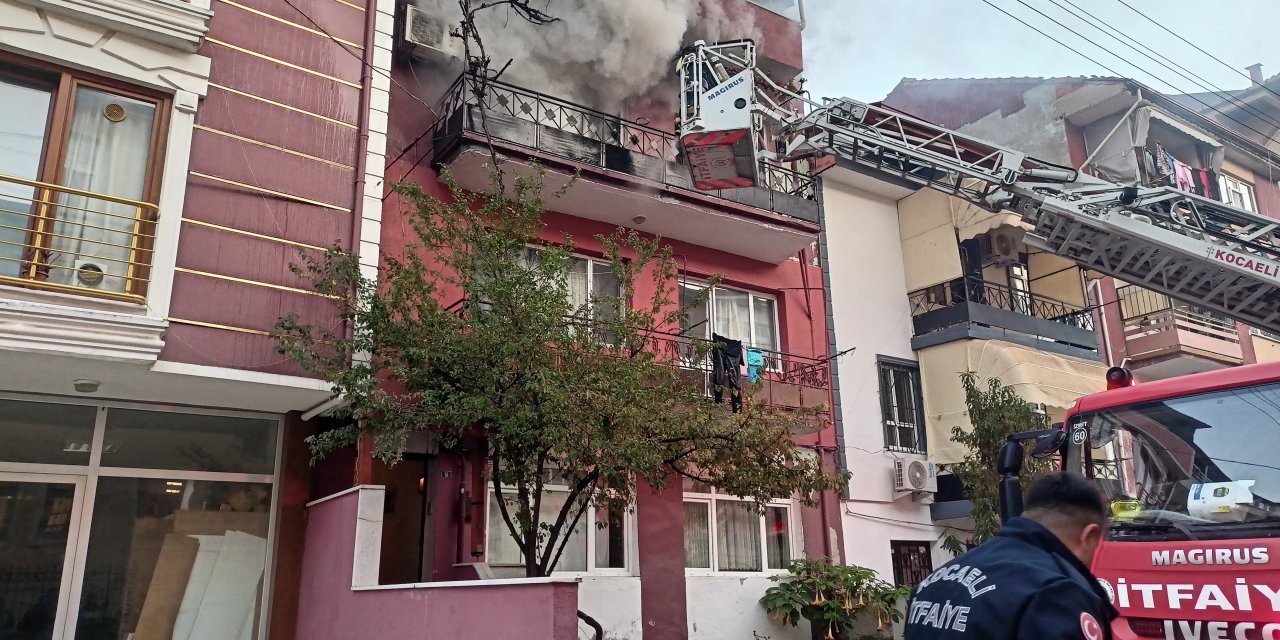 Devrilen elektrik sobası evi yaktı; mahsur kalan kedi ve köpeği itfaiye kurtardı