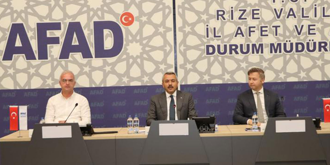 Rize'de Afet ve Acil Durum Koordinasyon Kurulu Toplantısı Yapıldı