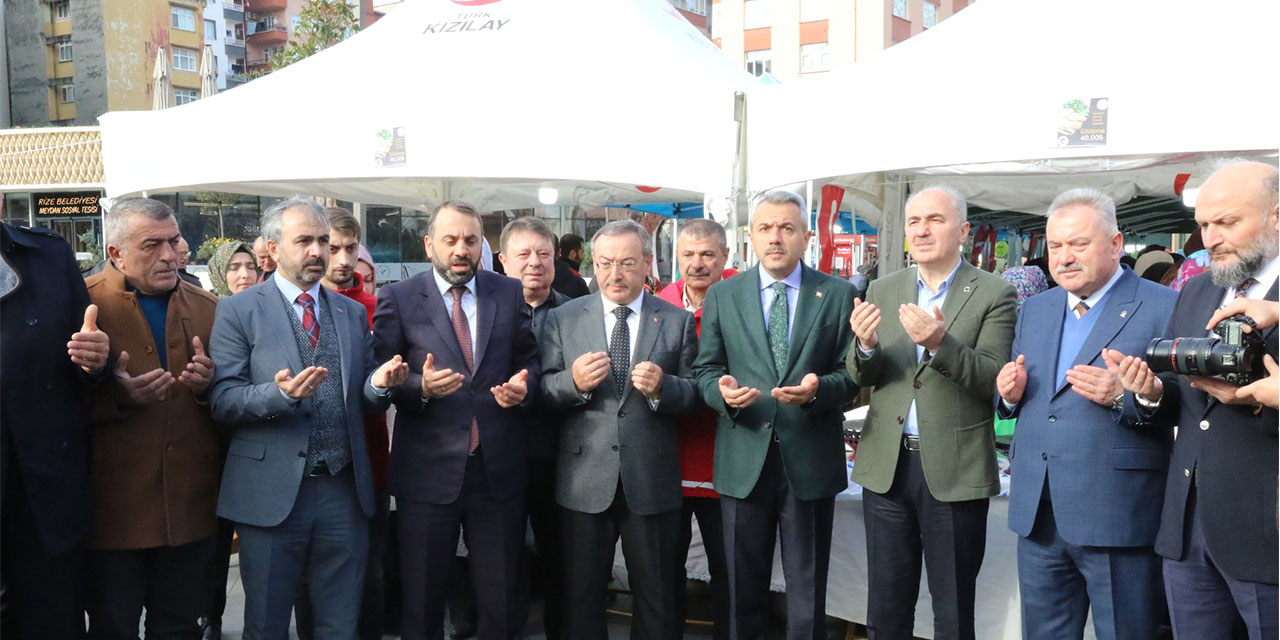 Rize'de Kurulan 'Büyük Filistin Kermesi'nin Açılışı Gerçekleştirildi