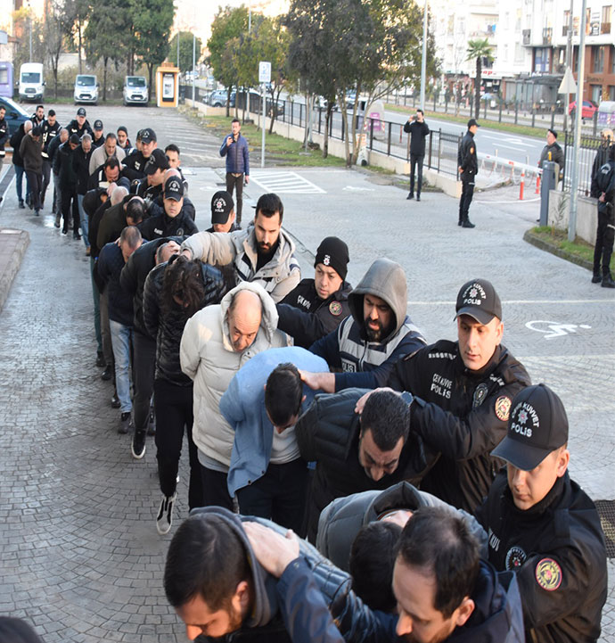 Ordu merkezli 14 ilde organize suç örgütü operasyonu: 24 tutuklama