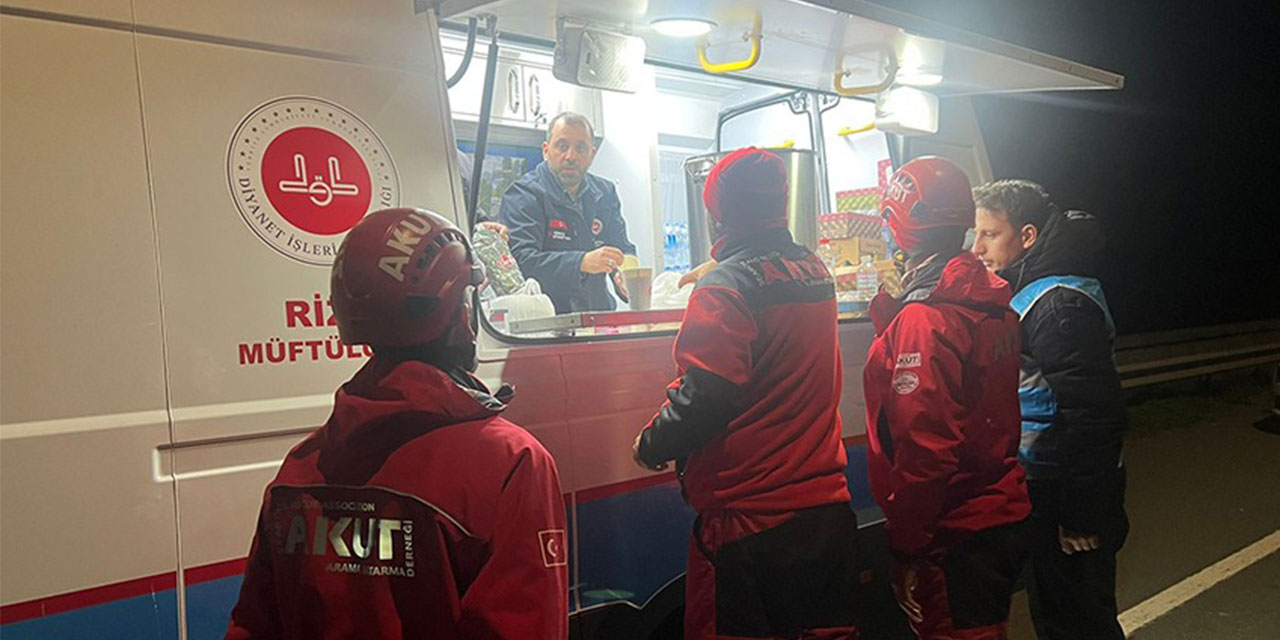 TDV Rize Şubesi heyelan bölgesinde yürekleri ısıttı