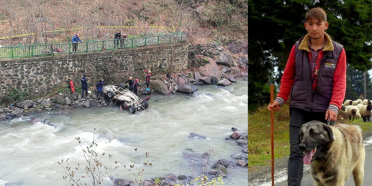 Trabzon'da otomobiliyle dereye yuvarlanan sürücü öldü