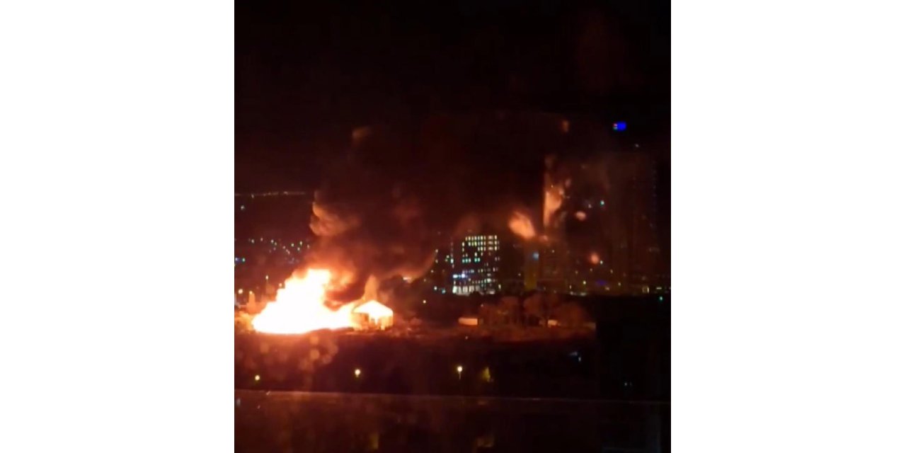 Kartal’da film platosu alev alev yandı