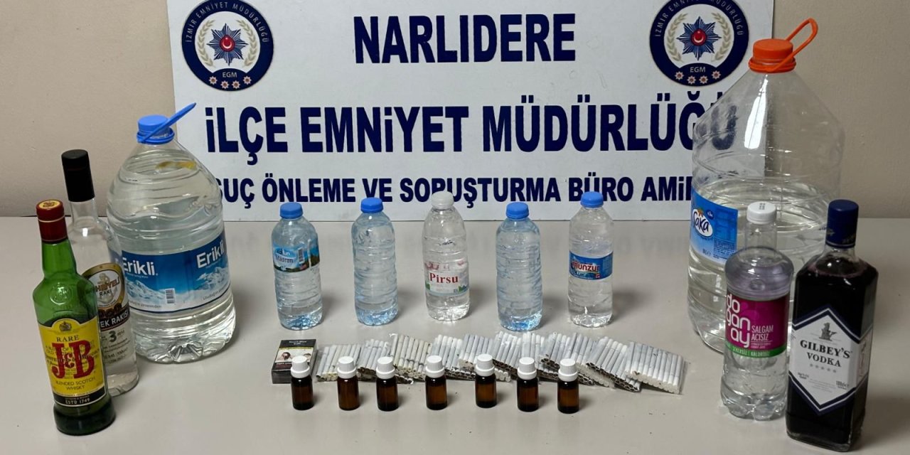 İzmir'de sahte içki operasyonu