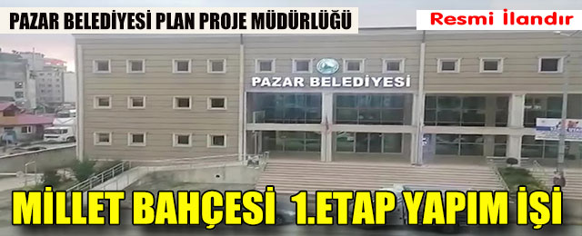 Millet Bahçesi 1 Etap Yapımı İşi