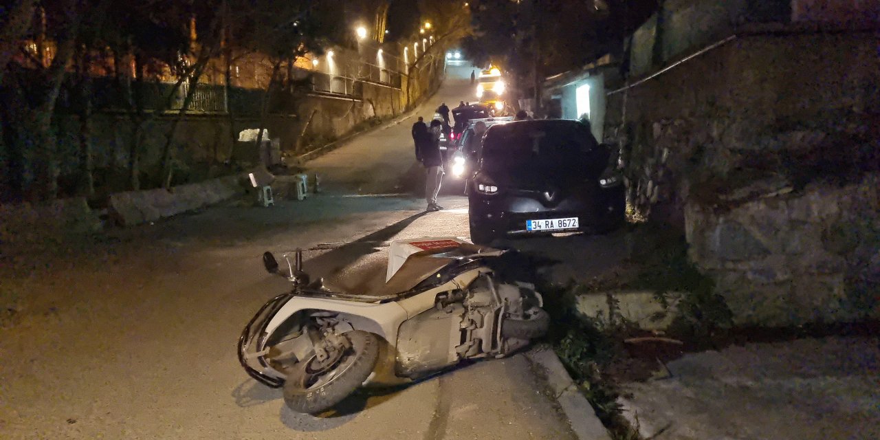 İstanbul - Sarıyer'de otomobil ile çarpışan motosiklet sürücüsü hayatını kaybetti