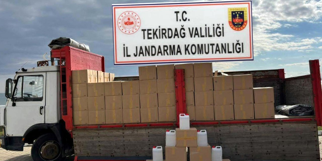 Tekirdağ'da 5 bin litre etil alkol ele geçirildi; 4 gözaltı
