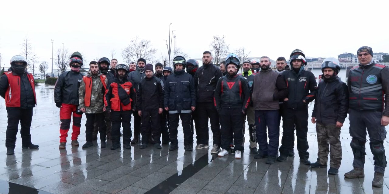 İstanbul - Pendik'te motokuryeler meslektaşları için toplandı