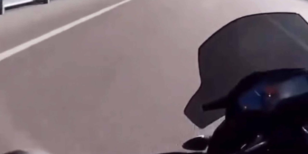 Polis memurunun hayatını kaybettiği motosiklet kazası kask kamerasında