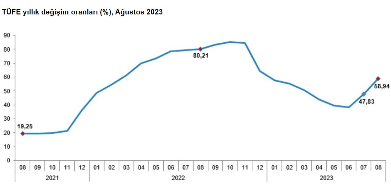 TÜİK, Ağustos Ayı Enflasyon Oranlarını Açıkladı