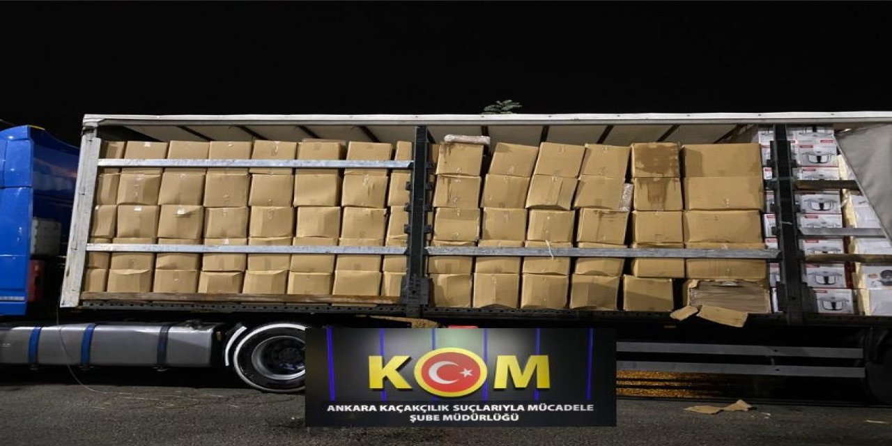 Ankara'da 472 Bin 500 Paket Kaçak Sigara Ele Geçirildi