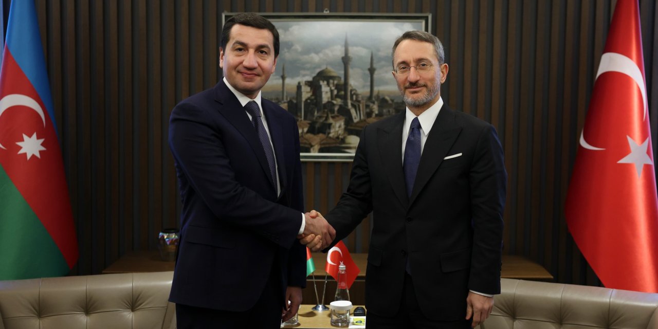 Fahrettin Altun, Azerbaycan Cumhurbaşkanı Yardımcısı Hacıyev İle Bir Araya Geldi
