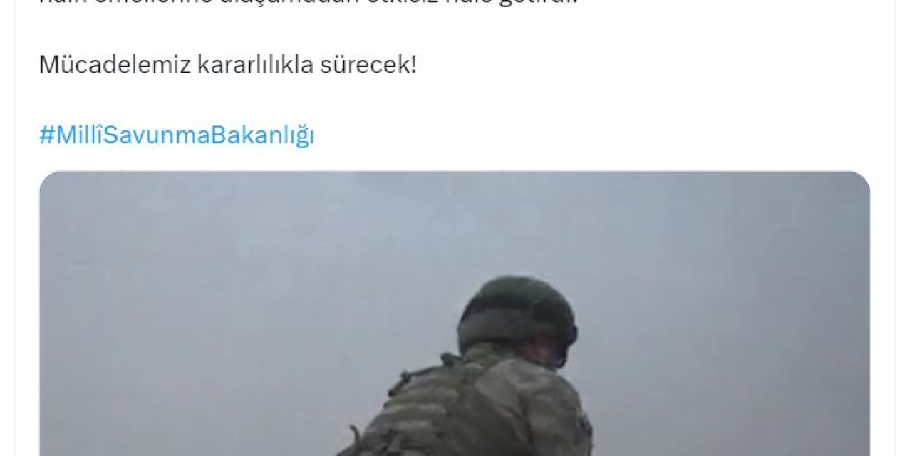 Msb: Saldırı Hazırlığındaki 6 Terörist Etkisiz Hale Getirildi