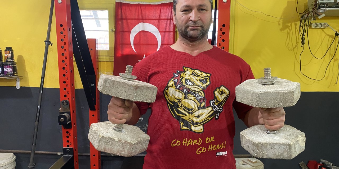 Evinin Bodrum Katında, Kaldırım Taşı Ve İnşaat Demiriyle Çalışıp, Şampiyon Oldu