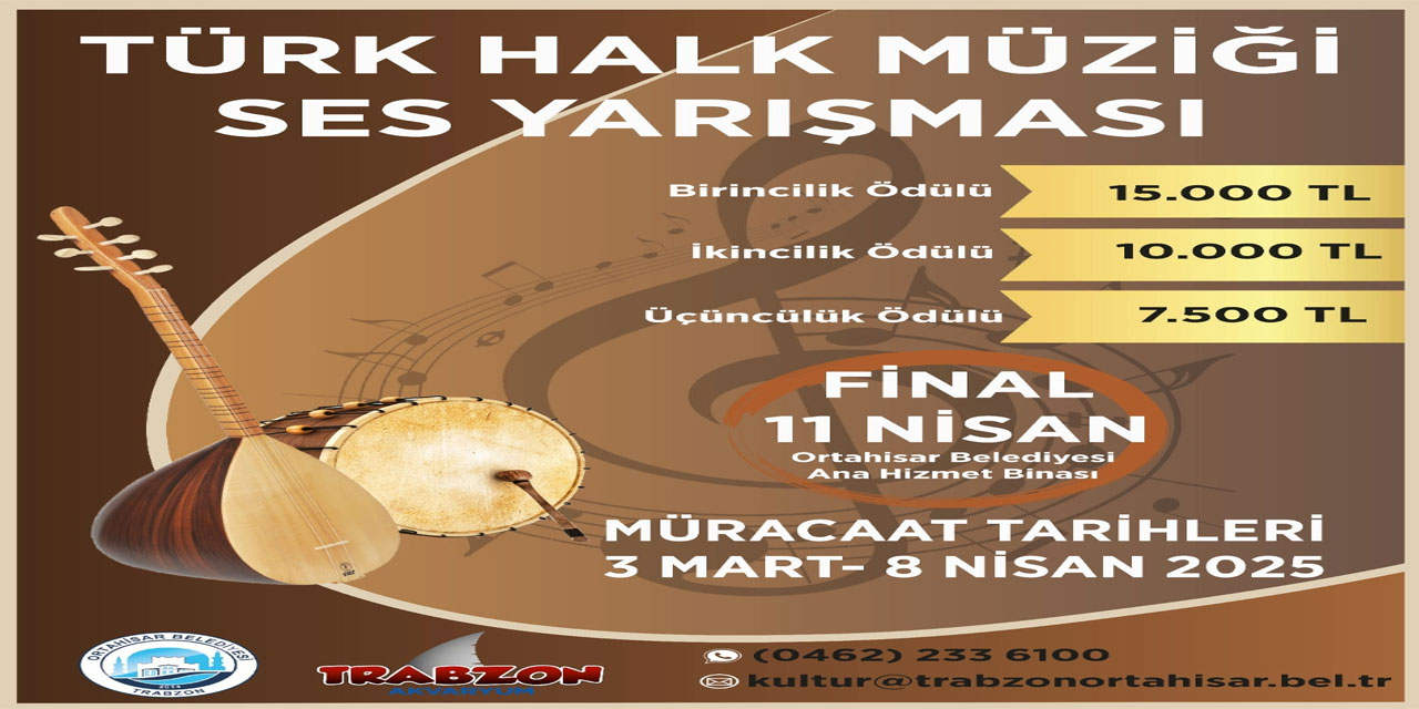 Ortahisar Belediyesi, yeni bir ses yarışması düzenliyor