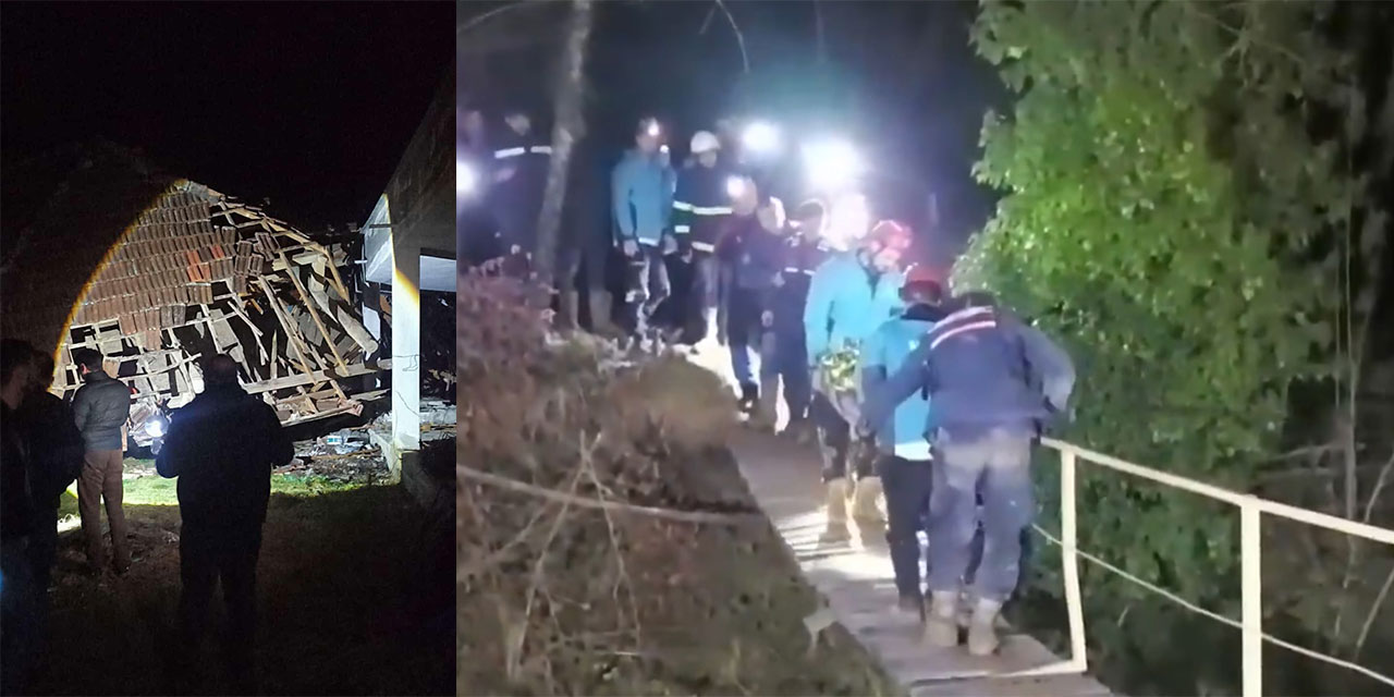 Sinop'ta heyelan; 3 ev yıkıldı: 4 yaralı