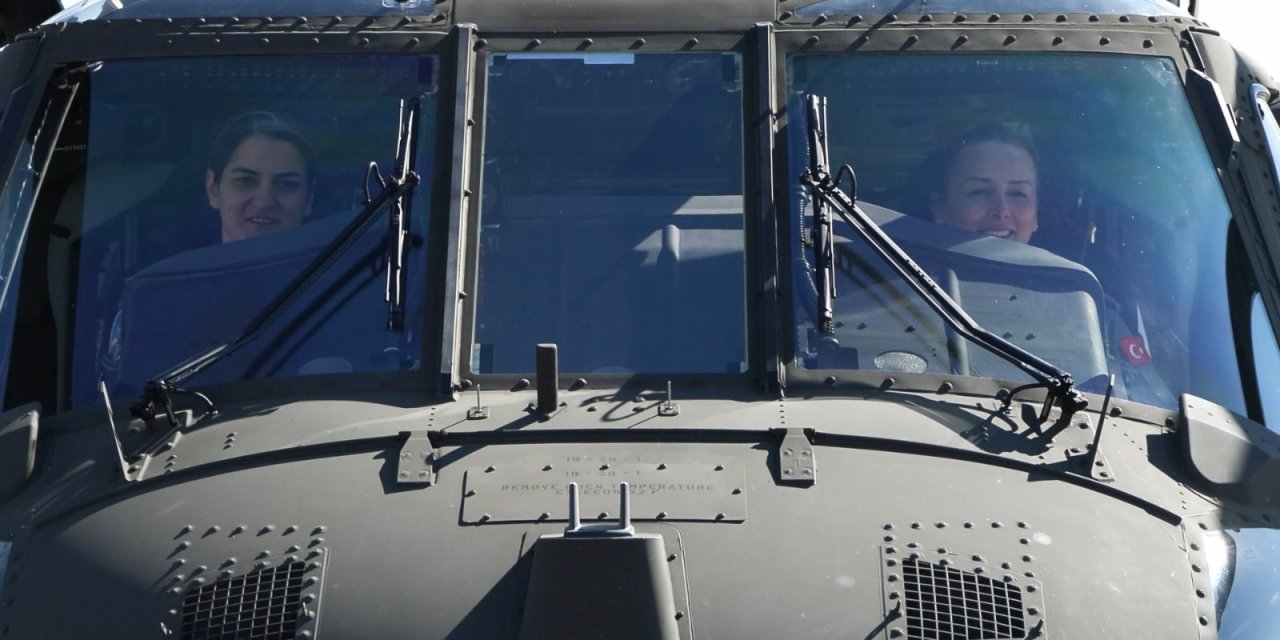 TSK'nın kadın pilotları helikopterlerle görevden göreve koşuyor