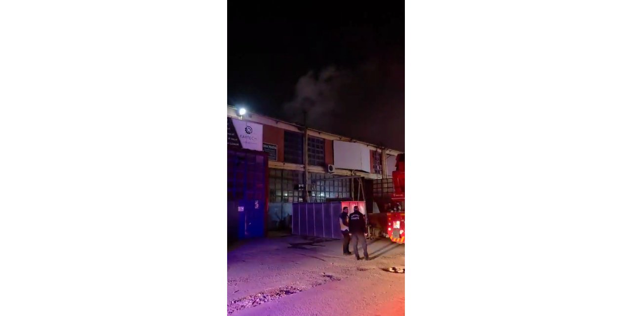 İş yerinde yangın; 1 işçi dumandan etkilendi