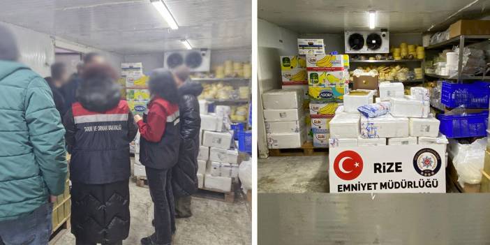 Rize'de Gıda Operasyonu: 10 Tona Yakın Kaçak Ürün Ele Geçirildi!