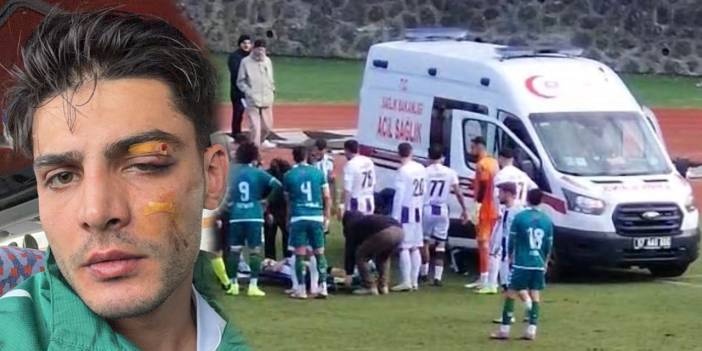 Rize futbolcu Berat Vardal'dan maçta korkutan sakatlık