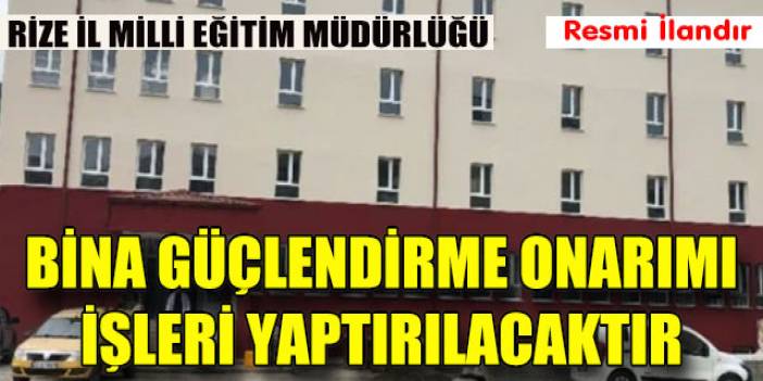 Fındıklı Sabancı Öğretmenevi ve Akşam Sanat Okulu Ek Bina Güçlendirme Onarımı İşi