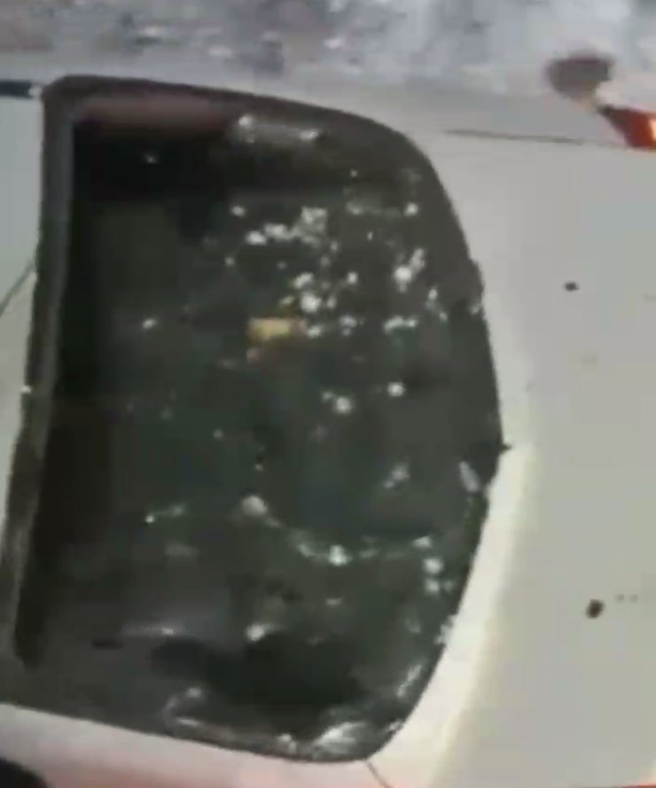 Sivas'ta Dolu Yağdı