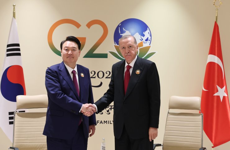 Cumhurbaşkanı Erdoğan, Güney Kore Cumhurbaşkanı İle Görüştü