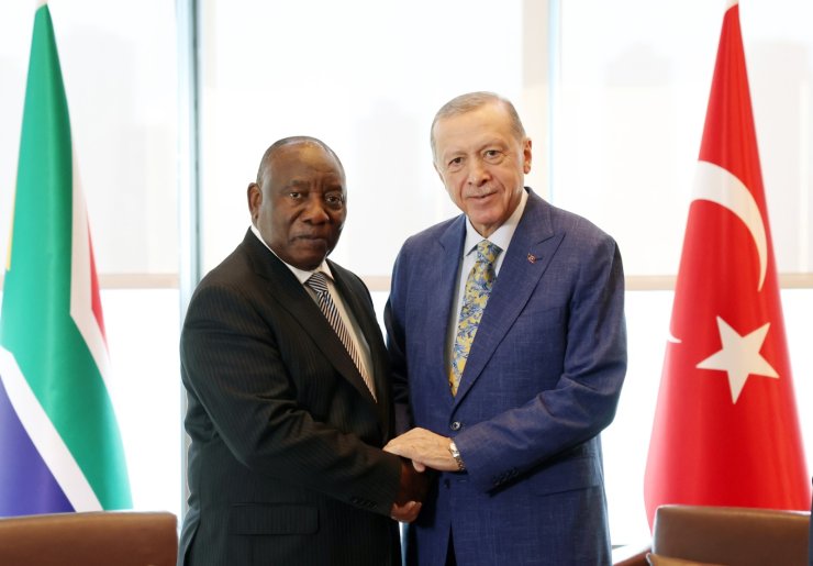 Erdoğan, Güney Afrika Cumhurbaşkanı Ramaphosa İle Bir Araya Geldi