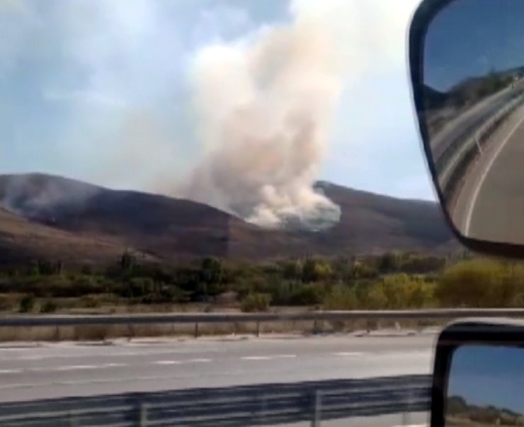 Çankırı'da Ağaçlık Alanda Yangın