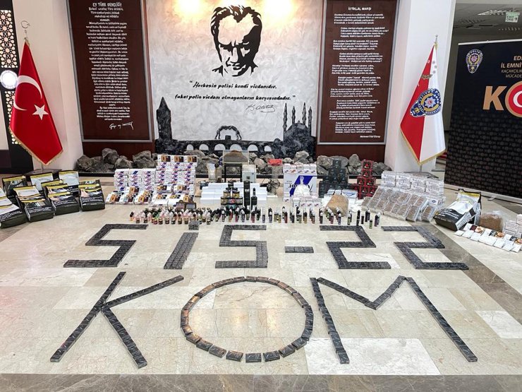 Edirne'de 47 Bin 460 Makaron Ele Geçirildi