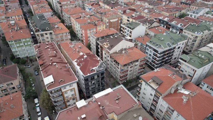 Bahçelievler'de Patlamanın Meydana Geldi Binanın Havadan Fotoğraflandı
