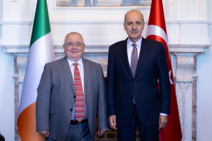 Tbmm Başkanı Kurtulmuş, İrlanda Parlamentosu Temsilciler Meclisi Başkanı Fearfhail İle Görüştü