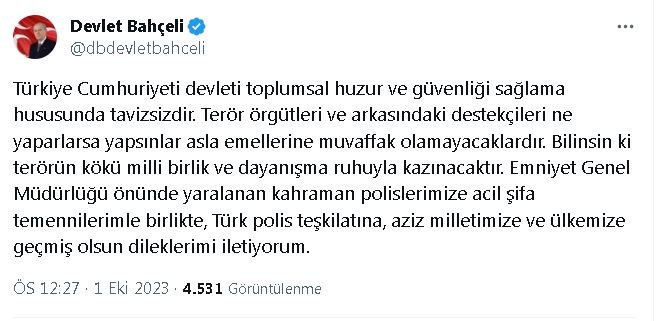 Emniyet Genel Müdürlüğü'ne Bombalı Saldırı Girişimi: 1 Terörist Kendini Patlattı (7)