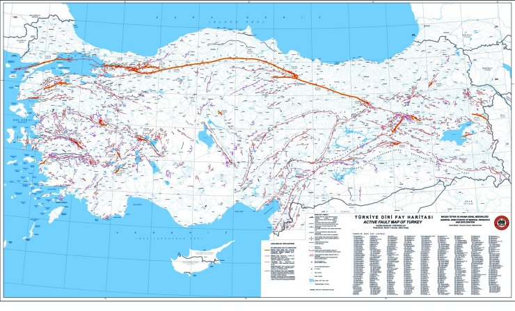 Mta Diri Fay Hattı Haritasını Güncelledi; 45 İl Diri Fay Hattı Üzerinde