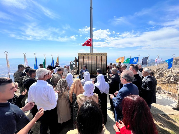 Cudi Dağı'na 207 Şehidin Anısına 'Şehitler Anıtı' Yapıldı