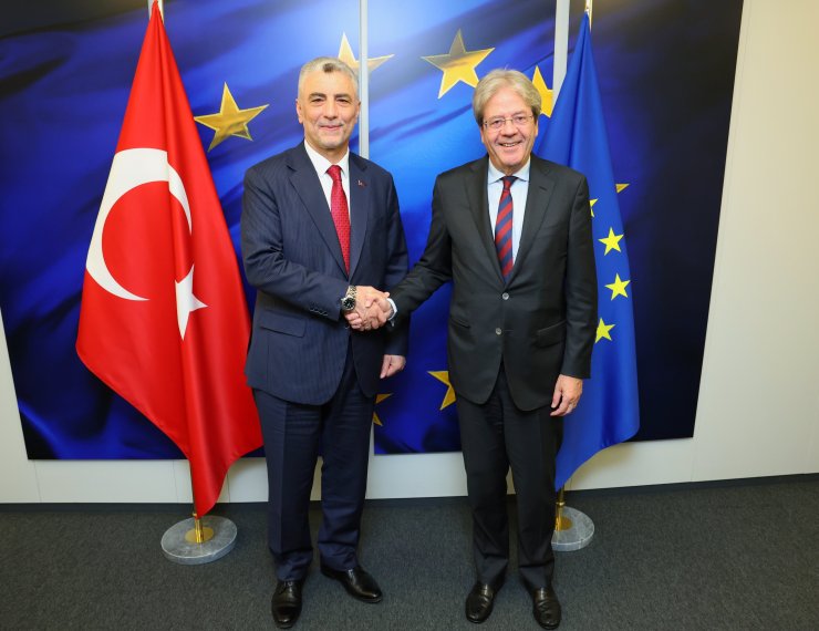 Bakan Bolat, Avrupa Birliği’nin Ekonomi Komiseri Gentiloni İle Görüştü