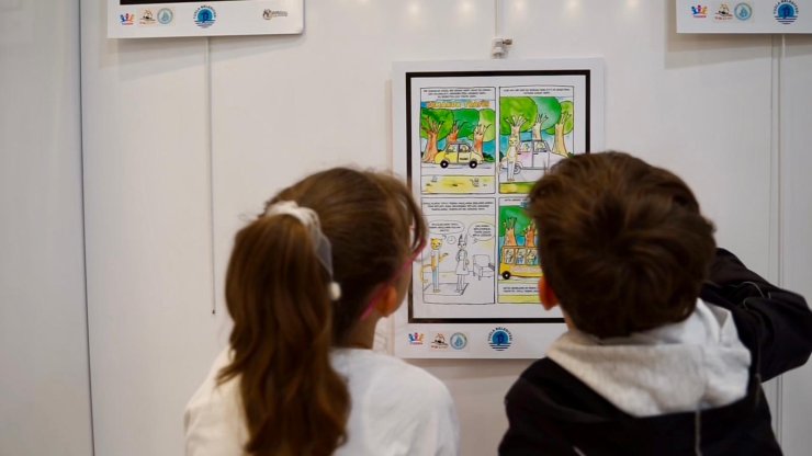 Çizgi Roman Okulu’nda Çocuklar Hayal Gücünü Sergiye Taşıdı