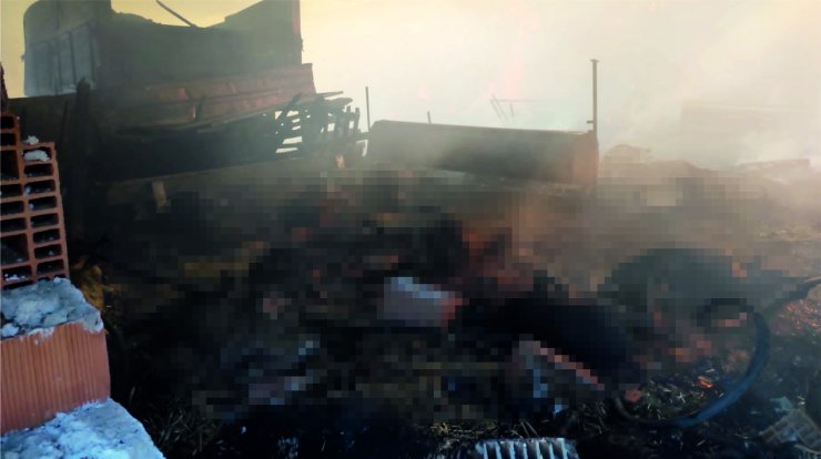 Sahibinin Tadilat Yaptığı Ağılda Yangın Çıktı; 44 Küçükbaş Öldü