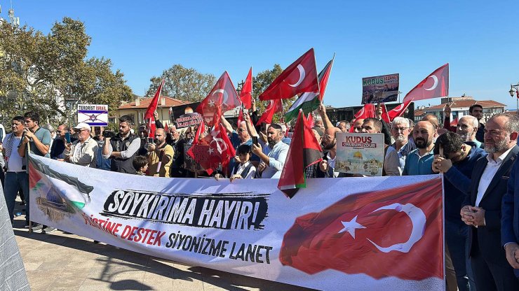 Tekirdağ'da İsrail Protestosu