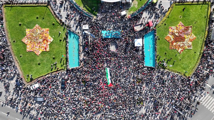 Kayseri’de Gazze Mitingi